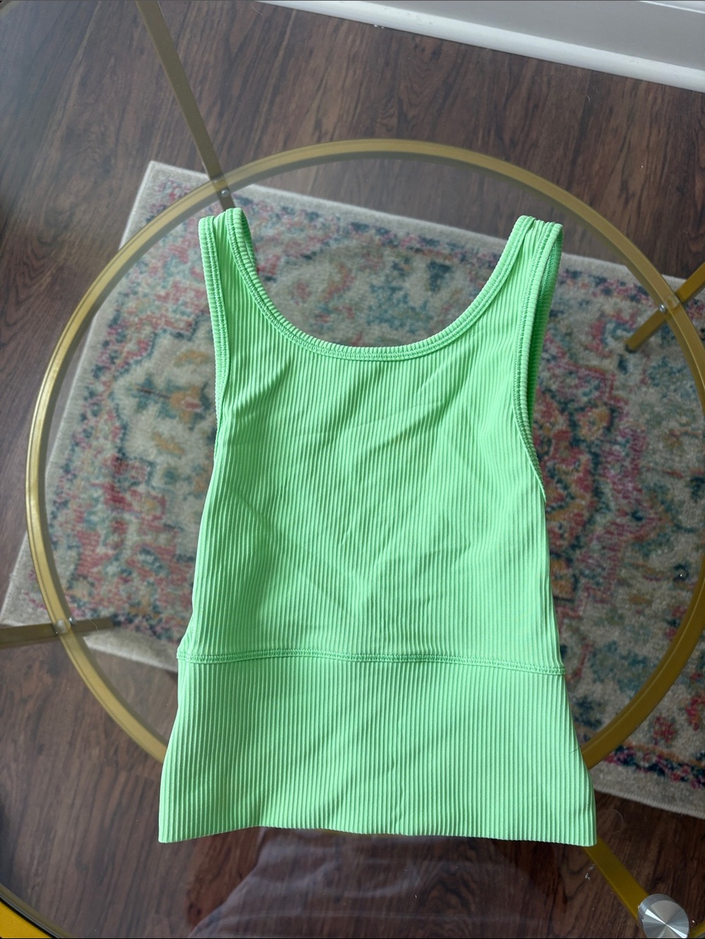 lululemon athletica Ribbed Tank Top in Bright Green